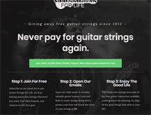 Tablet Screenshot of guitarstringsforlife.com
